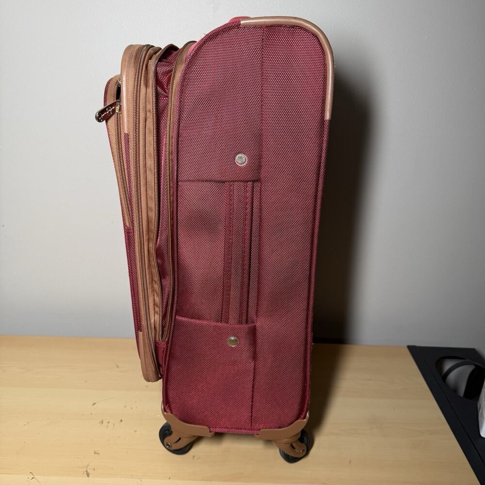 Jessica Simpson Red Kinsey 2 Piece Travel Suitcase Luggage Set Carry on 20” - Picture 6 of 10